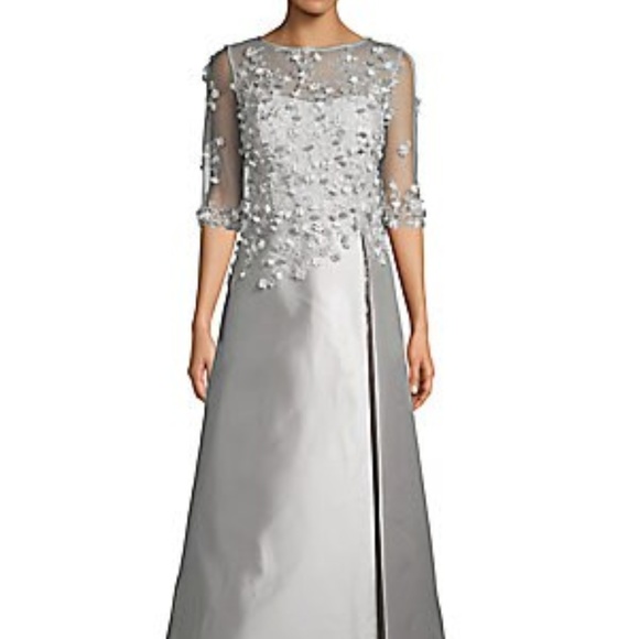Rickie Freeman for Teri Jon Dresses & Skirts - TERI JON  Floral-Applique Embellished Gown